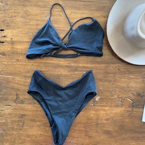 Skatie black swim suit 2 piece